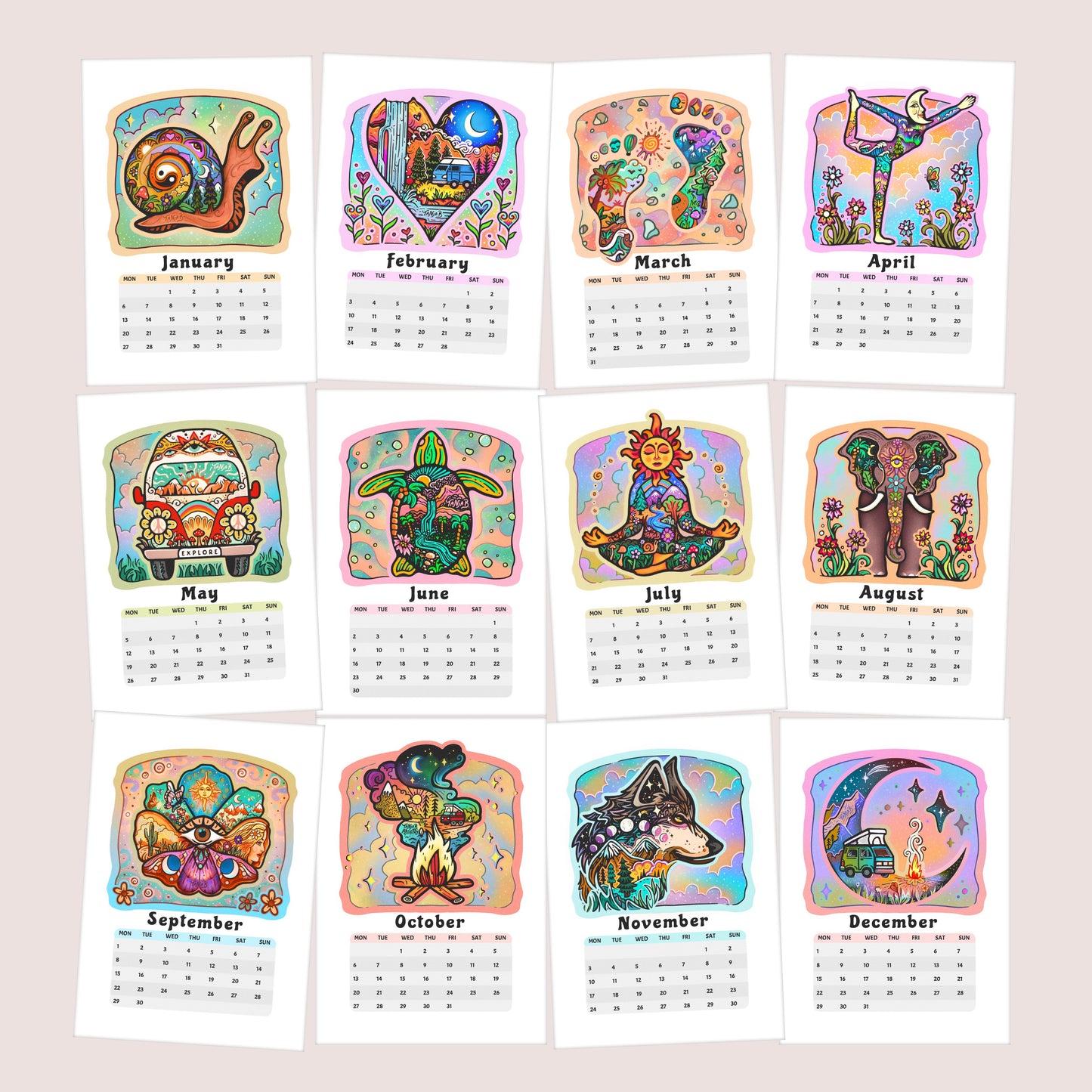 ๐๐๐๐ Calendar