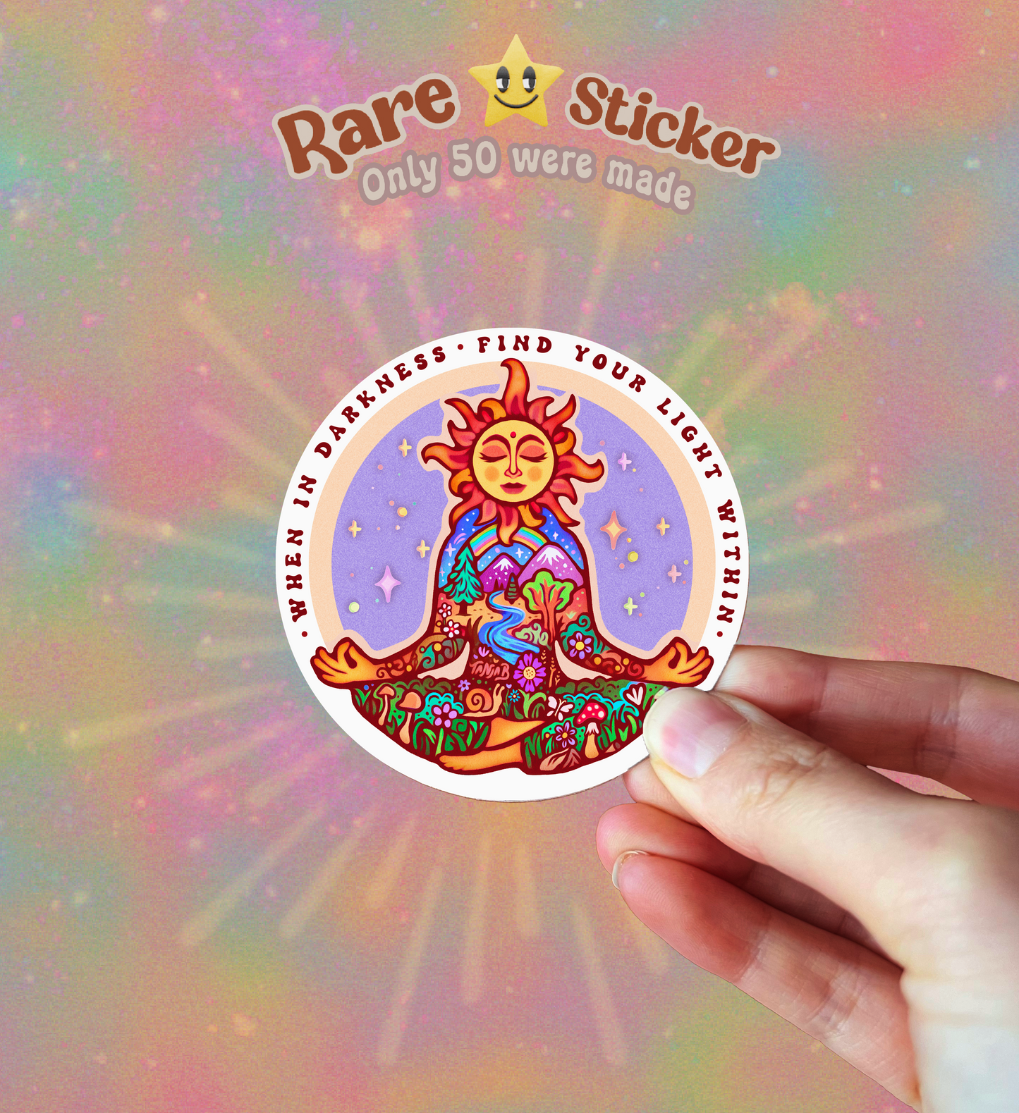 𝐍𝐄𝐖: Rare Sticker 𖦹 Sun Meditation